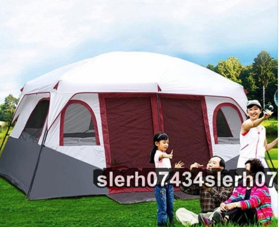 大型テント12人用屋外テント 2ベッドルームファミリーテント 新入荷 8～12人用テント、キャンプ用テントとシェルター