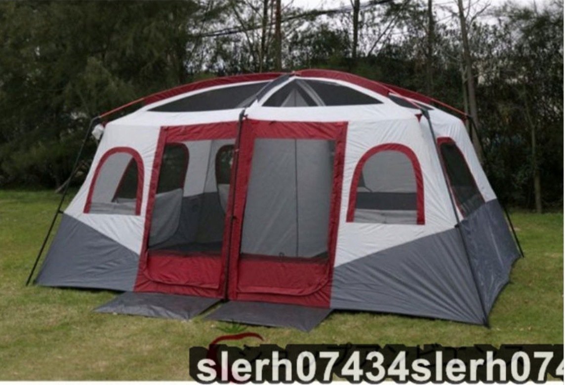 大型テント12人用屋外テント 2ベッドルームファミリーテント 新入荷 8～12人用テント、キャンプ用テントとシェルター_画像2