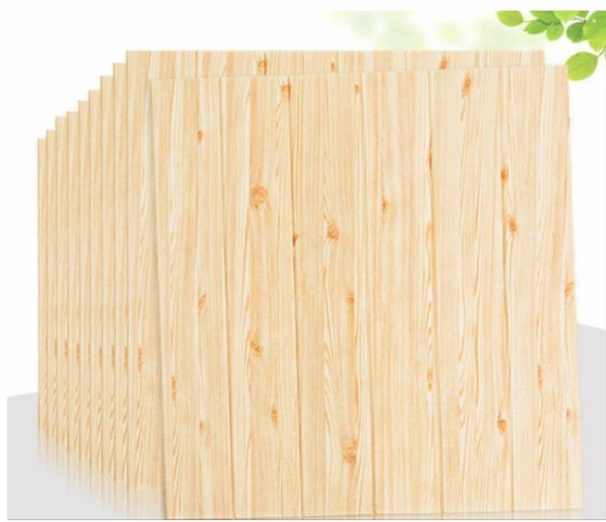 木目調壁紙シール 3D壁紙 DIY50枚セット 汚い防止 カビ防止 防水 高品質