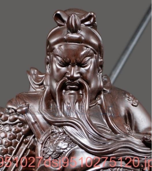 新品正規品 関羽像 精密彫刻 仏教工芸 精密細工 中国武将 三国志 木彫