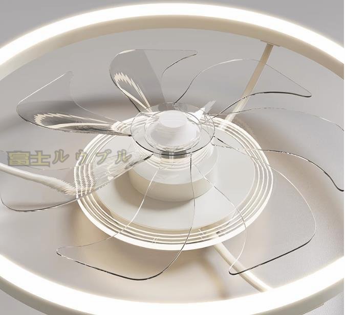 実用 花型扇風機 LEDシーリングファンライト リビング照明 寝室照明 天井照明 無段階調光調色 リモコン付_画像5