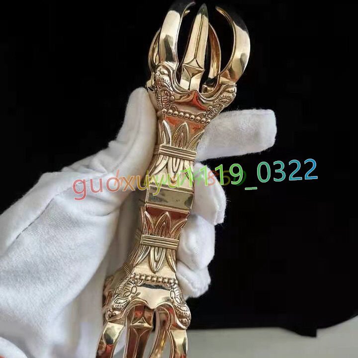 真言宗 烏枢沙摩明王 金剛五鈷杵 密教法具 寺院仏具 銅製 磨き 真言宗 烏枢沙摩明王 金剛五鈷杵 密教法具 寺院仏具 銅製 磨き