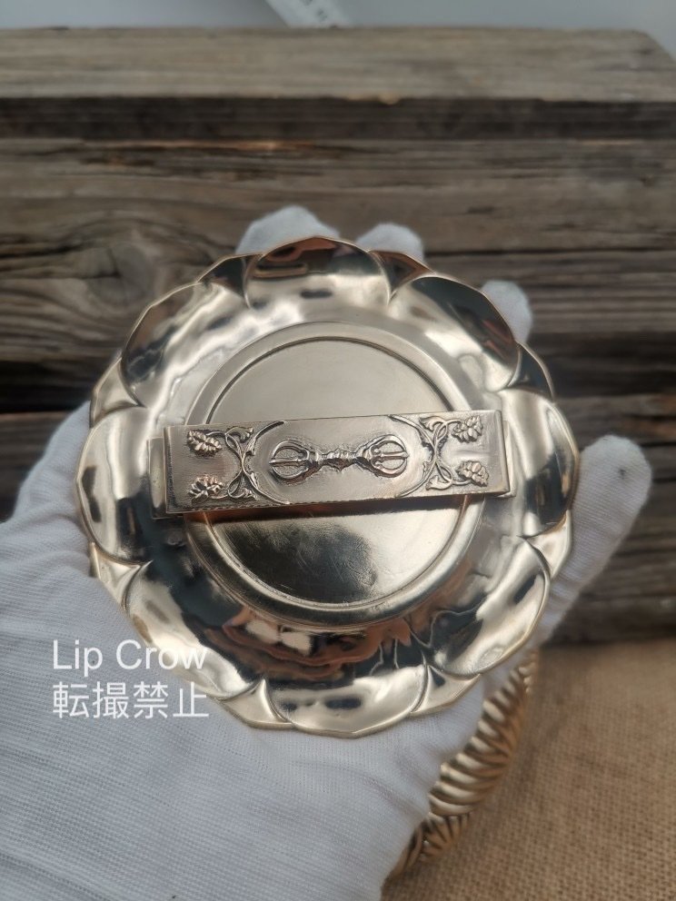 特売宝鏡 灌頂用 真鍮製 密教法具 12x12cm 大々型(仏教法器 特売宝鏡 灌頂用 真鍮製 密教法具 12x12cm 大々型(仏教法器
