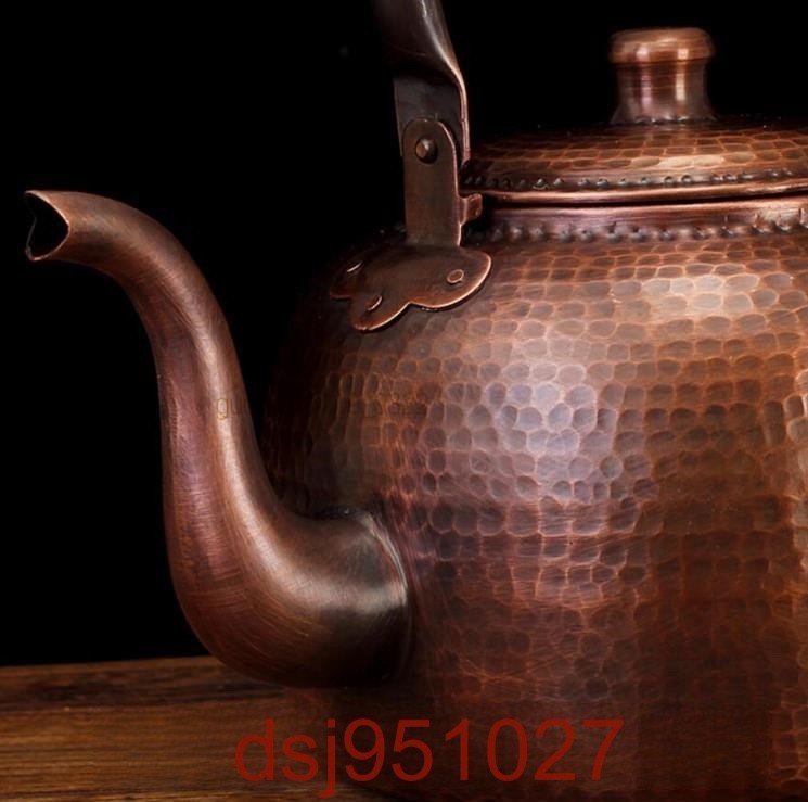 煎茶道具 唐物 古銅宣徳銅 灑金 双耳涼炉 V R7336 □古銅□鍍金・獣双耳・三足涼炉・獣口・風炉・瓶掛・鉄瓶・在印