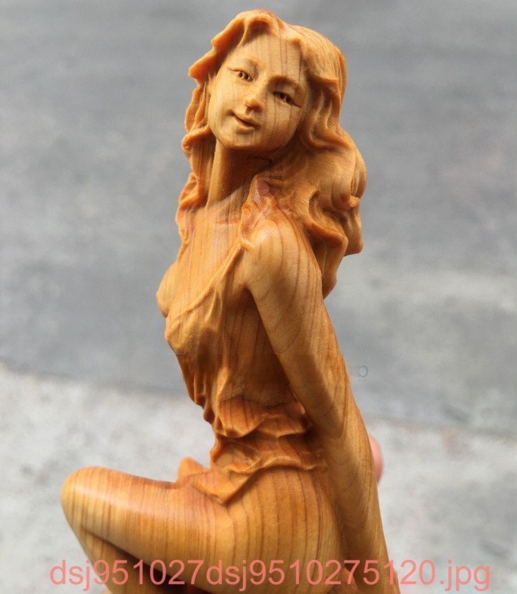 美女 女神 ヌード 裸婦像置物 職人手作り 彫刻工芸品_画像5
