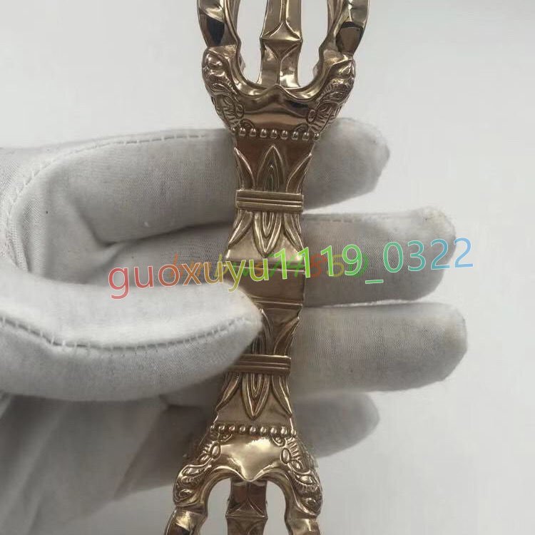 真言宗 烏枢沙摩明王 金剛五鈷杵 密教法具 寺院仏具 銅製 磨き 真言宗 烏枢沙摩明王 金剛五鈷杵 密教法具 寺院仏具 銅製 磨き