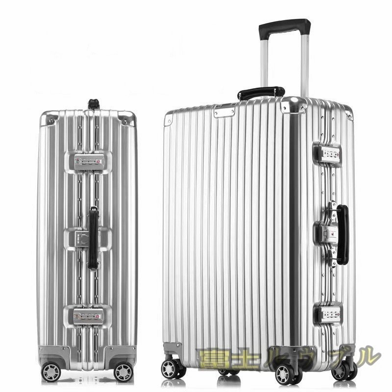  new arrival * suitcase aluminium frame back robust machine inside bring-your-own light weight 4 wheel TSA lock Carry case Impact-proof carry bag quiet sound 