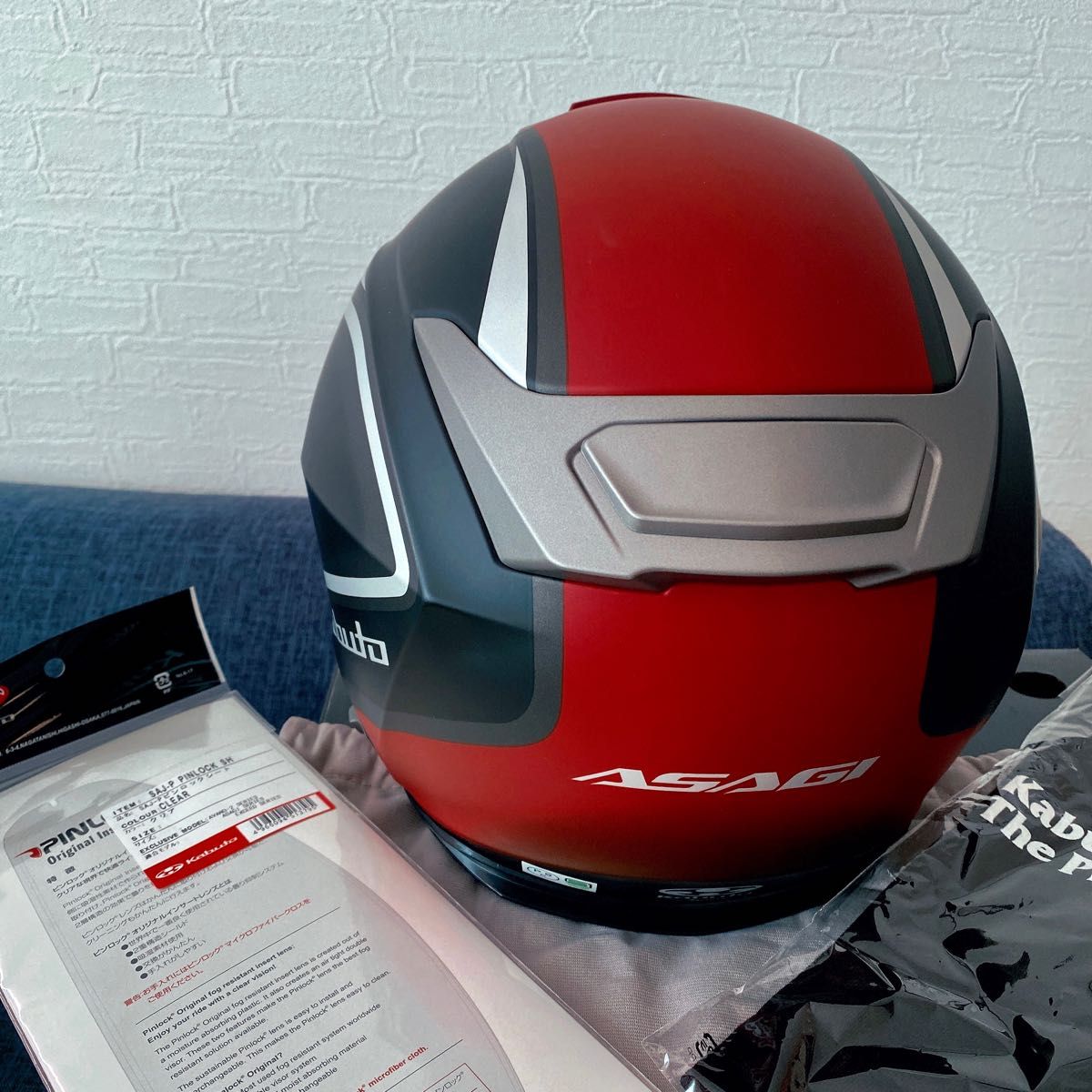 OGKカブトASAGI Sサイズ バイクヘルメットピンロックTシャツスティッカー OGKカブトASAGI Sサイズ バイクヘルメットピンロックTシャツス