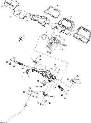 SEADOO RXT iS 255'09 OEM section (Steering-1) parts Used (部品番号277001625 HOUSING COVER RH) [X2304-24]_画像3