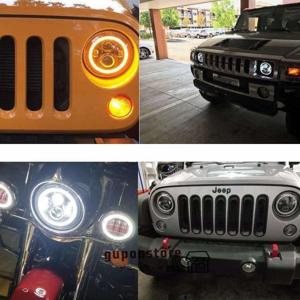 ユーノスロードスター リトラ LED リング ヘッドライトペア 丸目 NA6 NA8 SA22C ジムニー JEEP ランクル 5617_画像8