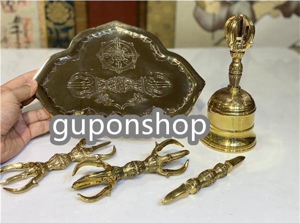 密教法具 寺院仏具 極上品 真言宗 前具 一面器 大型 金剛杵/金剛 密教法具 寺院仏具 極上品 真言宗 前具 一面器 大型 金剛杵/金剛