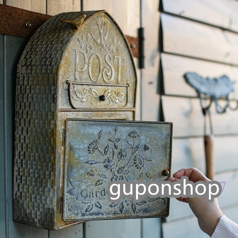 新品 ヨーロッパスタイル 郵便ポスト ガーデンヴィラ 装飾 郵便受け レトロ鉄のメールボックス 金属ポストボックスメールボックス_画像2