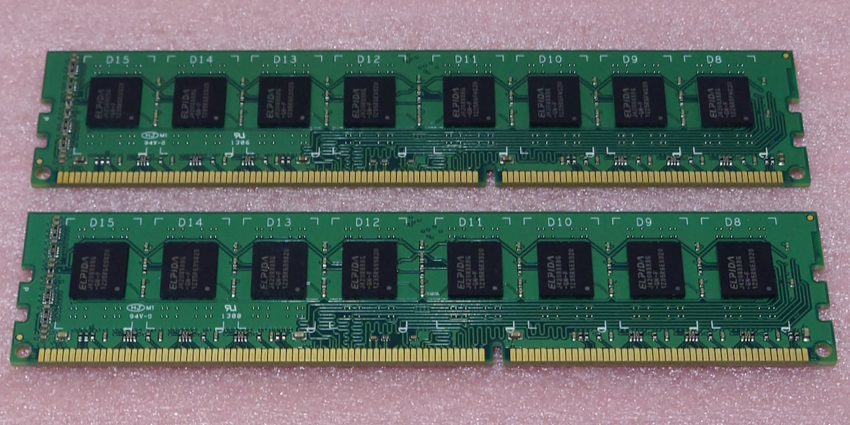 ∠CFD W3U1600F-8GE - PC3-12800U/DDR3-1600 エルピーダチップ 240Pin DDR3 UDIMM 16GB(8GB x2) 動作品_画像2