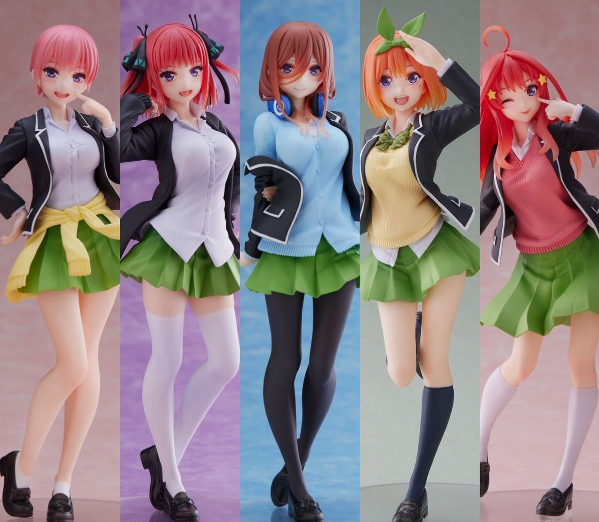 5種セット★五等分の花嫁 制服ver フィギュア kyunties ドレス The Quintessential Quintuplets Ichika Nino Miku Yotsuba Itsuki Nakano_画像1