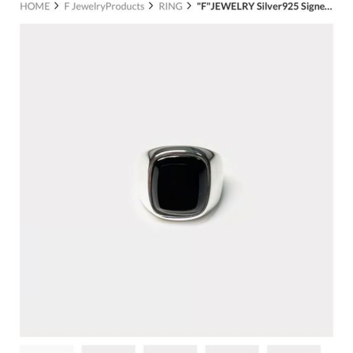 "F"JEWELRY Silver925 Signet Stone Ring -Onyx- オニキス