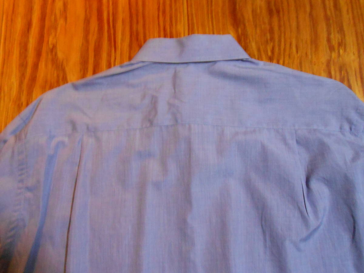 未使用（デッドストック）レア品 ビンテージ 米国 Brooks Brothers 米国製の高級ライン 爽やかなシャンブレー生地のドレスシャツ US16.5の画像10