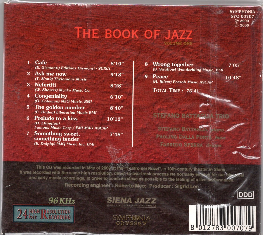 ♪ピアノトリオ Stefano Battaglia Trio-The Book Of Jazz Vol.1♪_画像2