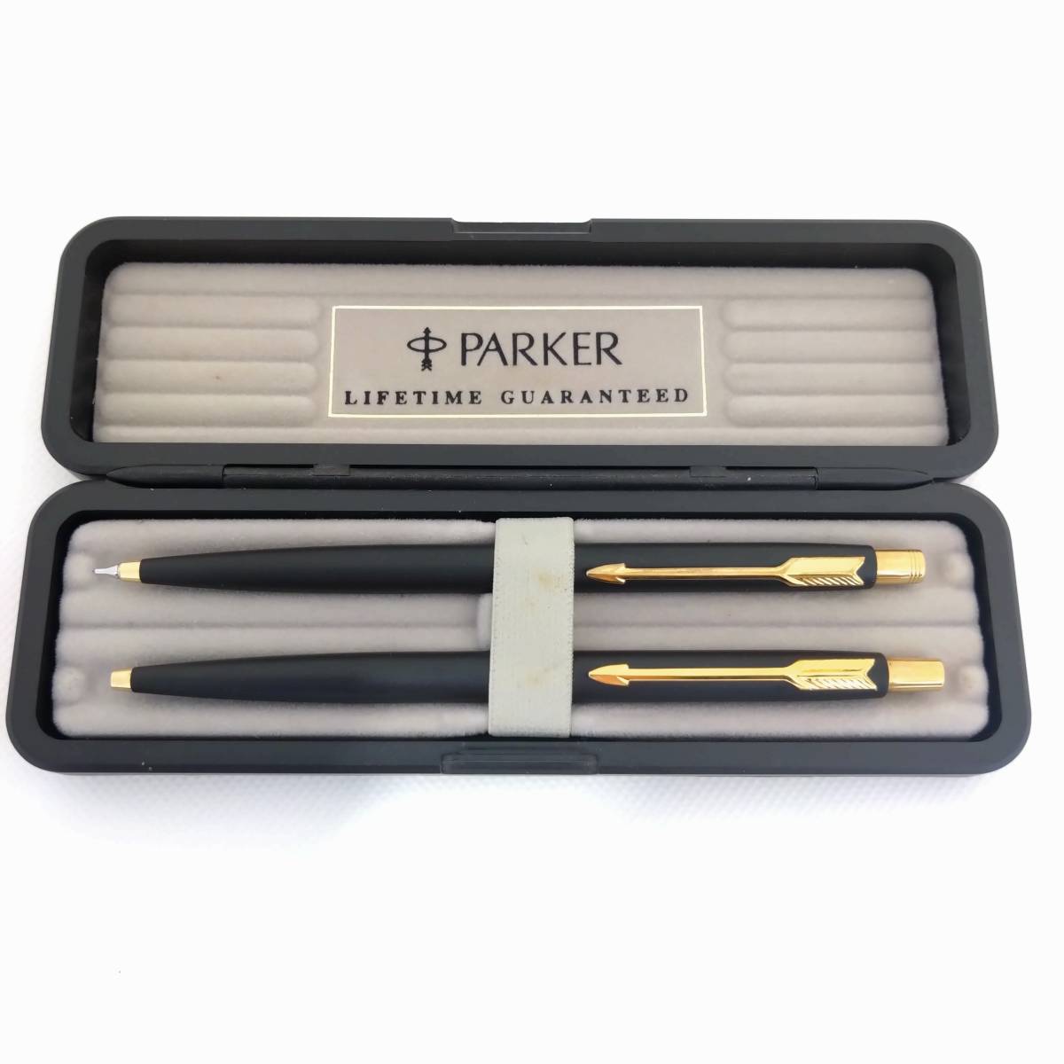 （SM130）【★PARKER/パーカー★】ノック式ボールペン＆シャープペンシル 2本セット シャーペン マットブラック♪筆記確認済み♪（中古）_画像7