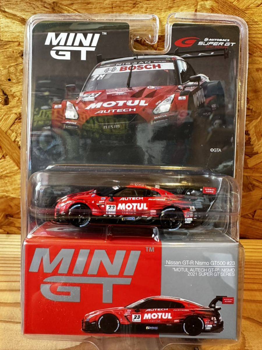 MINI GT 1/64 日産 GT-R NISMO GT500 #23 MOTUL AUTECH GT-R 2021 スーパーGT 595 即決 ニスモ モチュール_画像1