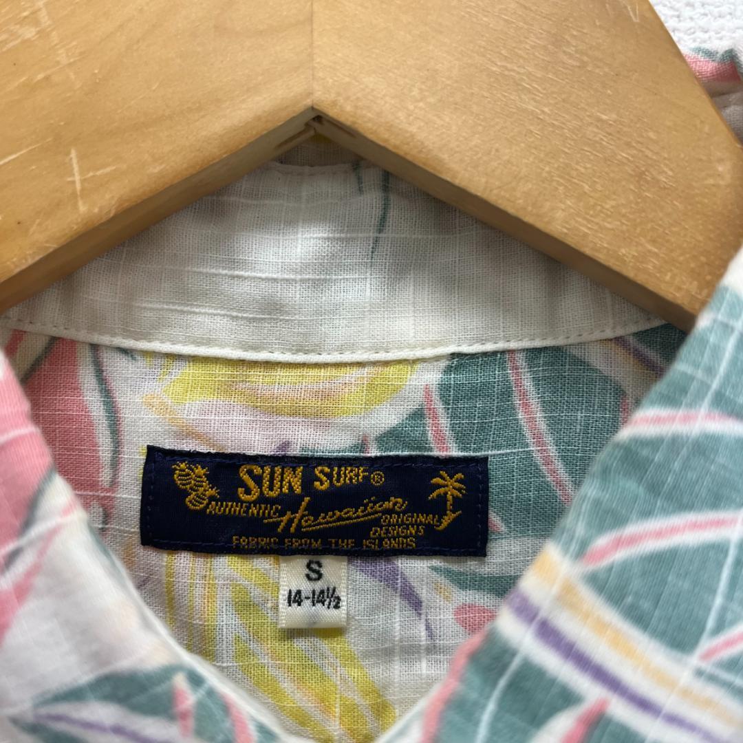 SUN SURF サンサーフ SS36140 アロハ プルオーバーシャツ 半袖 総柄 S 10097168_画像6