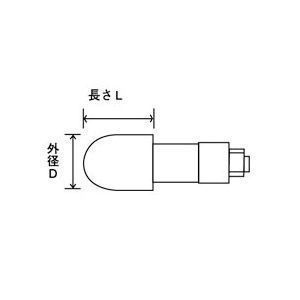 キジマ KIJIMA バーエンドキャップ ビッグヘッド アルミ（汎用タイプ） シルバー 204-1343_画像2