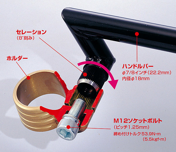 ハリケーン HURRICANE YZF-R3 ABS、YZF-R25/ABS用 セパレートハンドル TYPE I ゴールド HS4120G_画像3