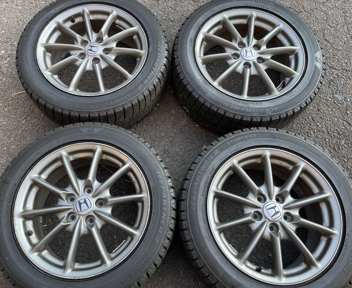 スタッドレス　215/55R17 BS ICEPAR TNER2 ホンダ オデッセイ RB1系 アブソルート 純正 17インチ 7J +55 PCD114.3 5穴 ４本セット_画像1