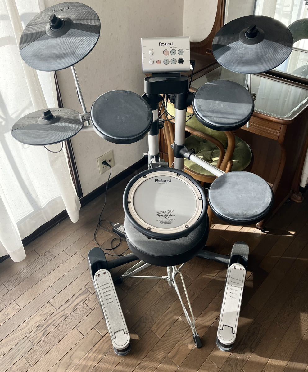 Roland ローランド 電子ドラム V-Drums HD-1 椅子付き 通電確認済み 名古屋市港区直接引き取りのみ_画像1