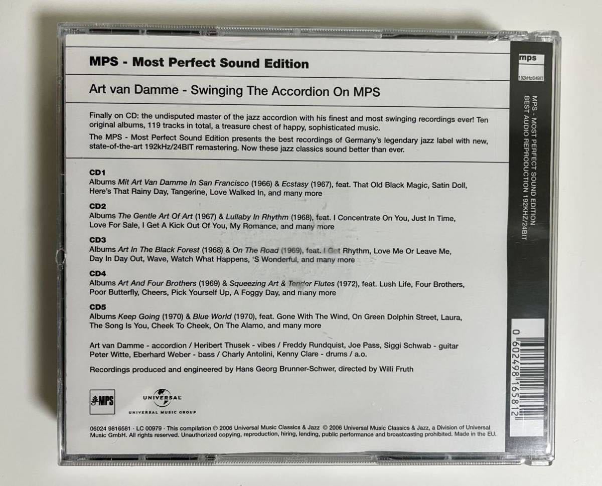 未開封 廃盤 5枚組CD BOX 仕様 アルバム10枚収録 ART VAN DAMME アート・ヴァン・ダム スウィンギング・ザ・アコーディオン・オン・MPS_画像2