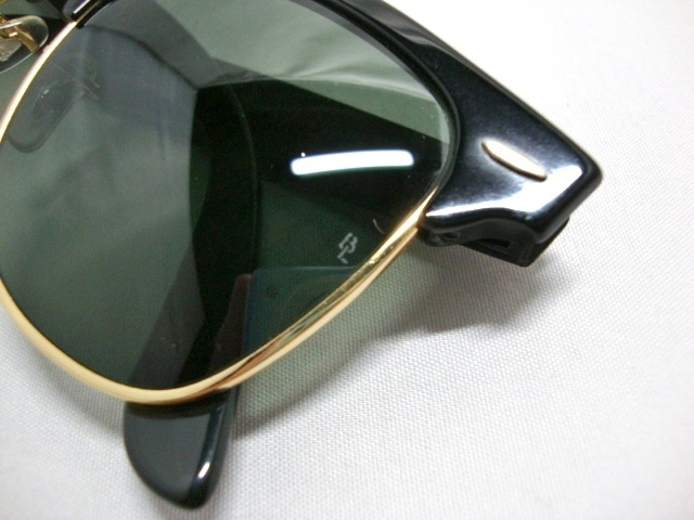 Vintage B&L USA RayBan WAYFARER MAXウェイファーラG15エボニ ブラック黒ゴールドBLボシュロムMETALコンビ アメリカ製メタル金サングラス_画像3