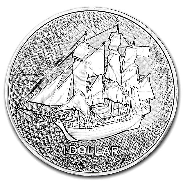 １円から開始！ クックアイランド銀貨 ( 帆船 ) 1オンス 2021年製_画像3