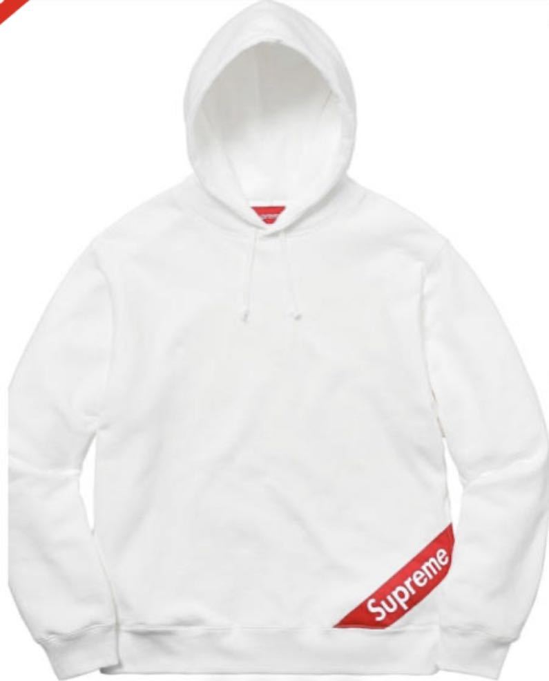 ☆超激レア☆Supreme シュプリーム Corner Label Hooded Sweatshirt コーナーラベル ロゴ フーディー パーカー ホワイト_画像1