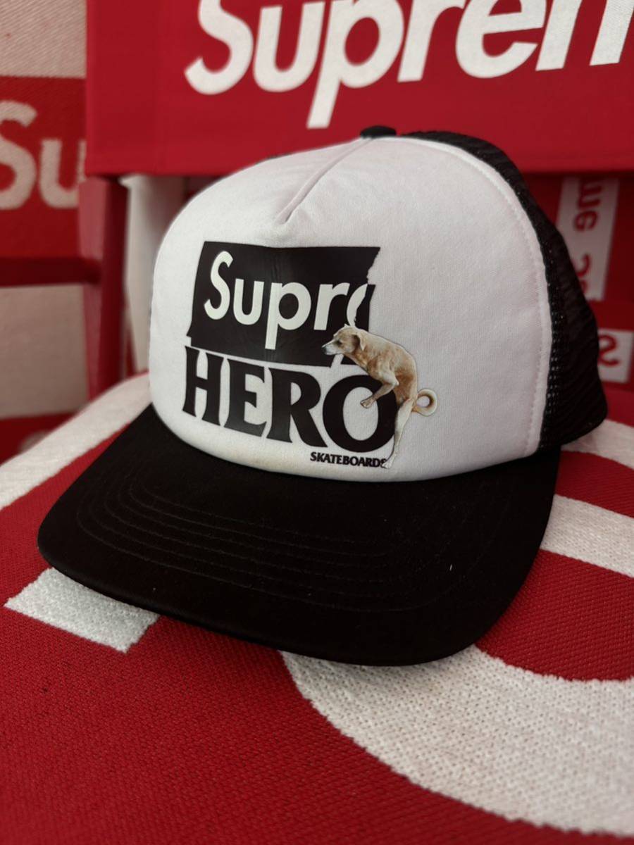 ☆超激レア☆Supreme ANTI HERO/MESH BACK 5PANEL CAP/DOGS/ポリエステル/BLK/無地/メンズ_画像3