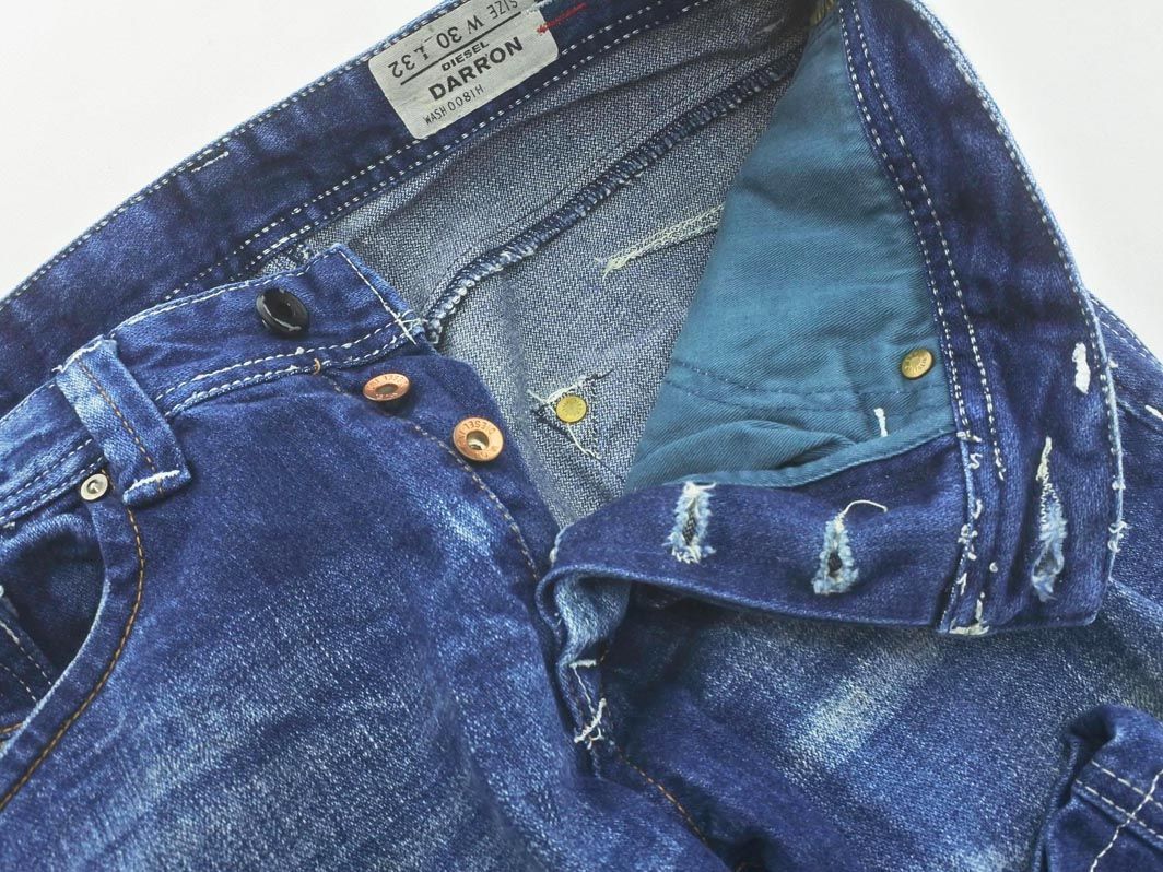 DIESEL ディーゼル DARRON USED加工 ボタンフライ デニムパンツ size30/青 ■■ ☆ dkb0 メンズの画像4