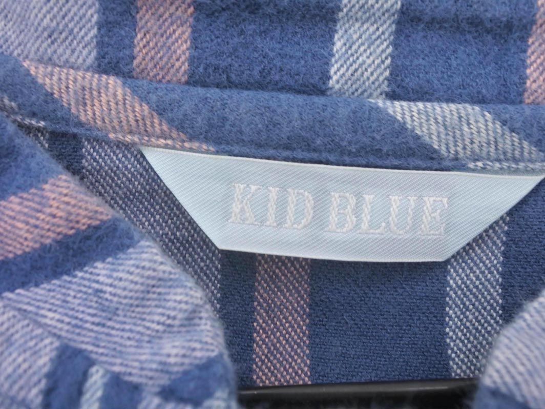 KID BLUE キッドブルー ストライプ シャツ ワンピース sizeM/青 ◇■ ☆ dkb4 レディース_画像7