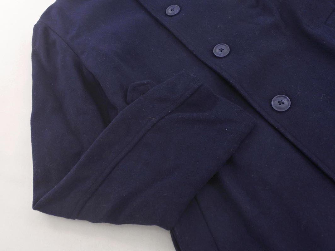  Urban Research wool . stand-up collar coat size38/ navy blue *# * dkc2 men's 