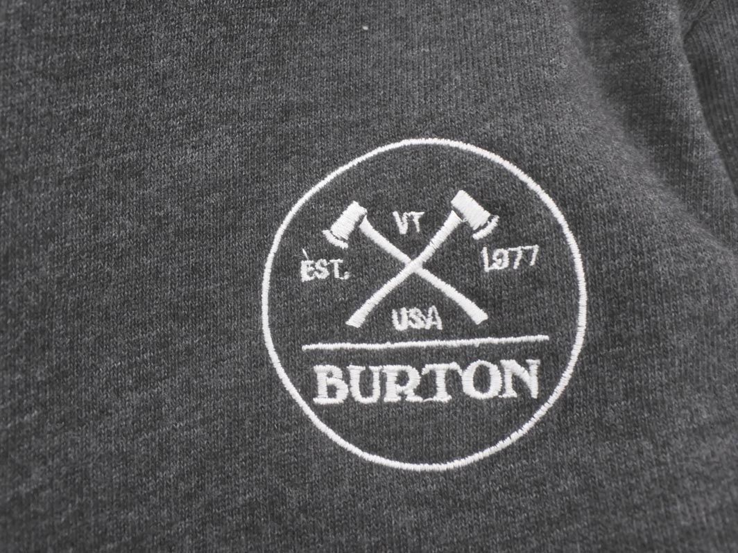 BURTON バートン ロゴ 刺繍 ジップアップ パーカー sizeS/グレー ◇■ ☆ dkc1 メンズ_画像4