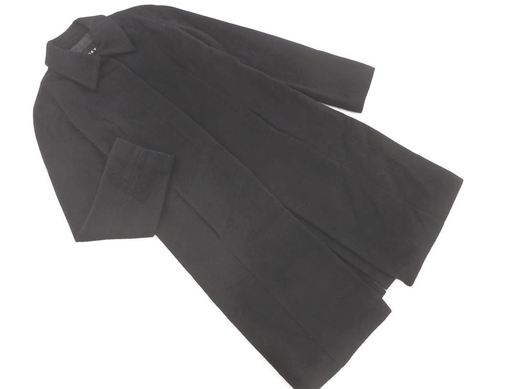  Vicky VICKY cashmere . turn-down collar coat black *# * dkc7 lady's 