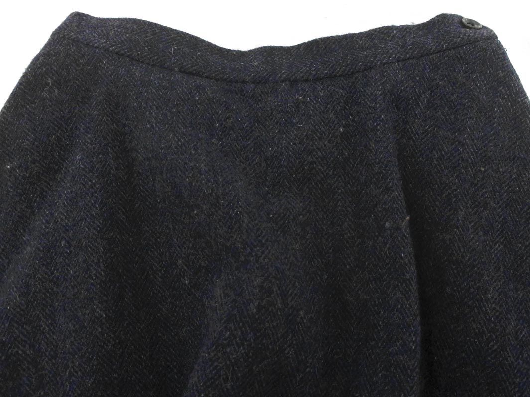 BEAMS BOY Beams Boy wool . flair skirt size0/ navy blue *# * dkc8 lady's 