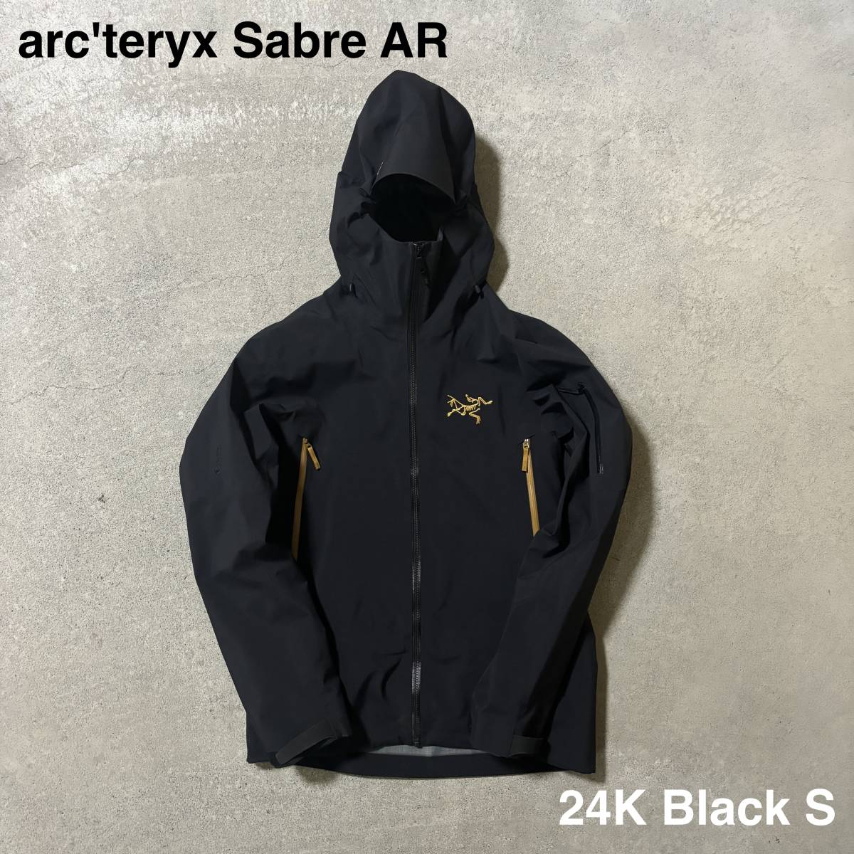 レア arc'teryx Sabre AR 24K Black アークテリクス セイバー / 金刺繍 金ロゴ alpha beta zeta lt ar sv beams palace