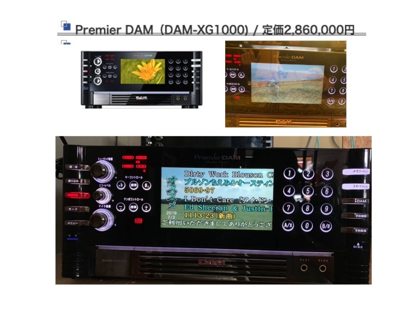 専用高級スピーカー付合計300万以上 プレミアム ダム カラオケセット 業務用 音質最高！緊急入荷！ 第一興商 DAM-XG1000 デンモク 2セット_DAM XG1000は約300万！