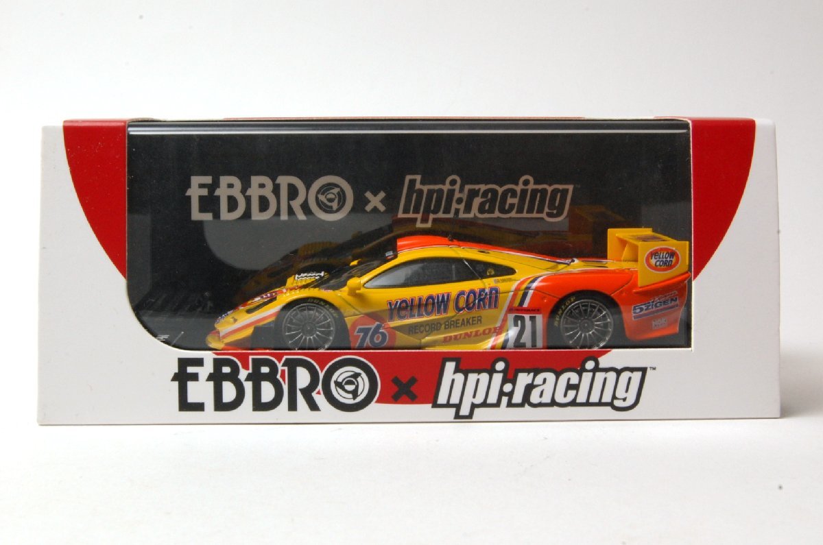 ☆EBBRO (エブロ）×hpi・racing 1/43 マクラーレン F1 GTR 2001 JGTC ＃21 YELLOW CORN N.Hattori/Y.Hitotsuyama_画像9