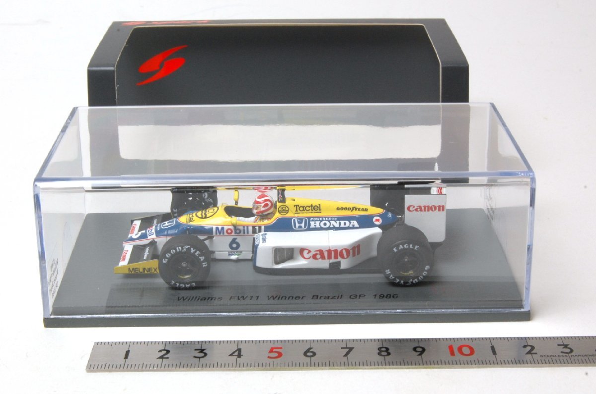 ☆Spark (スパークモデル）1/43 ウィリアムズ FW11 Winner ブラジル GP 1986 ＃6 Nelson Piquet_画像3