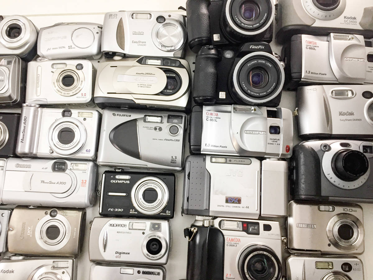 100台 ジャンクデジカメ コンパクトデジタルカメラ 大量 まとめ売り まとめ セット CANON NIKON KODAK OLYMPUS FUJIFILM 2_画像4
