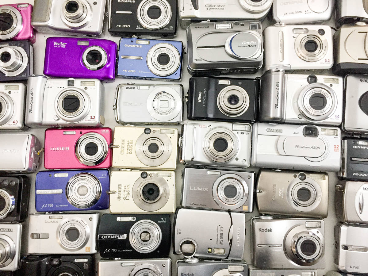 100台 ジャンクデジカメ コンパクトデジタルカメラ 大量 まとめ売り まとめ セット CANON NIKON KODAK OLYMPUS FUJIFILM 2_画像3