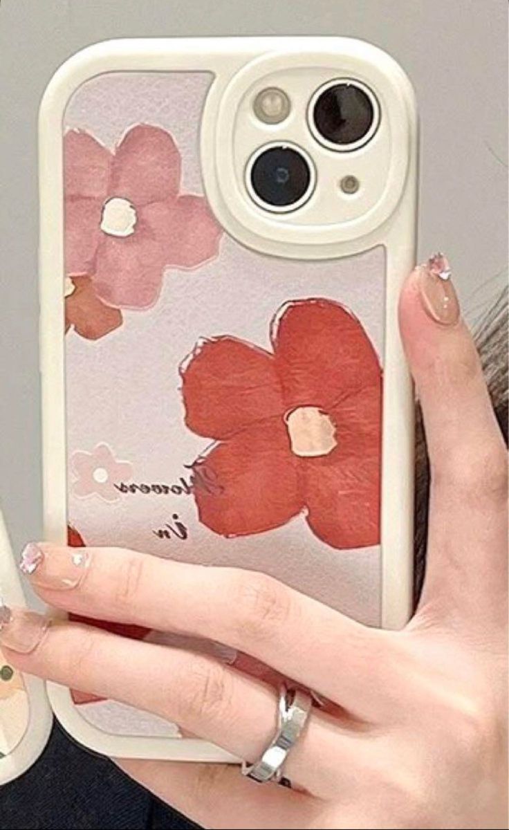 【新品未使用】iPhone15Proスマホケース iPhoneケース 花柄 花 レトロ【ピンク】