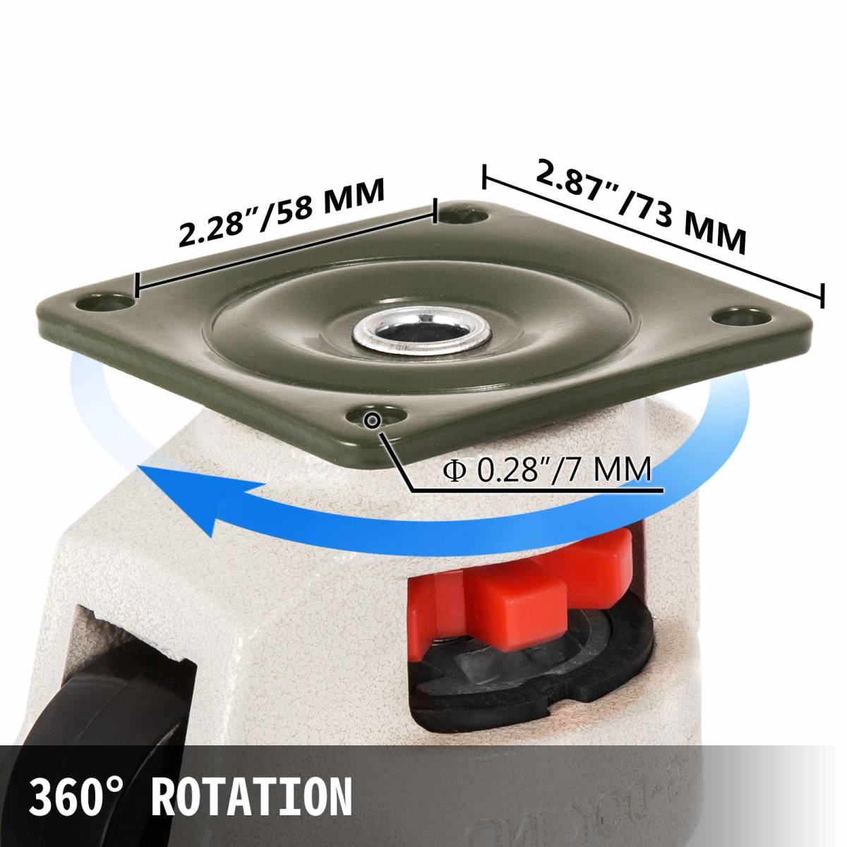 キャスター 固定 車輪 直径42mm 耐荷重150KG ソファー 本棚 ベッド 家具用 適応穴直径11mm DIY 交換用ホイール 4個セット_画像6