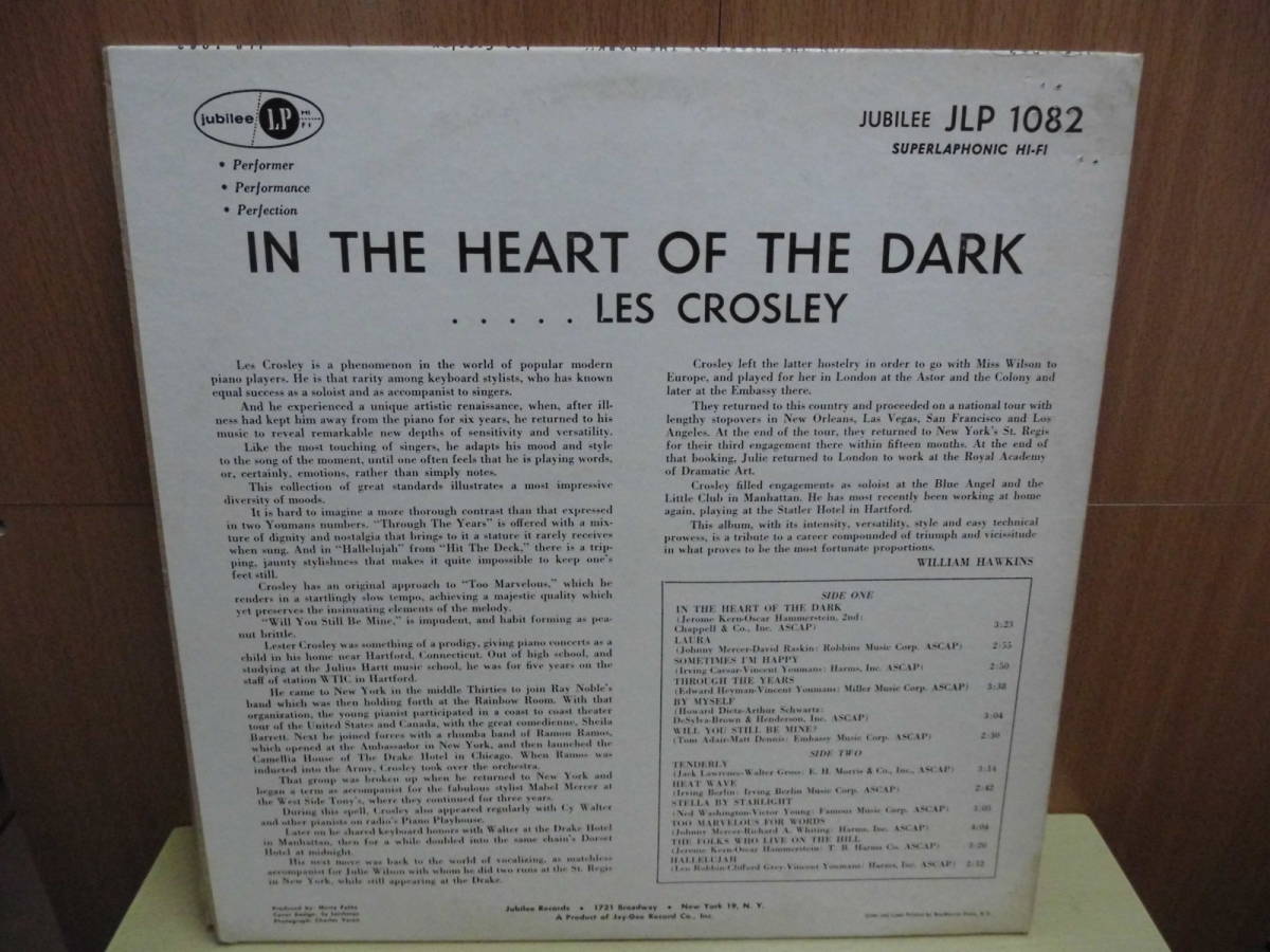 *【LP】LES CROSLEY / IN THE HEART OF THE DARK（輸入盤）JLP-1082_画像4