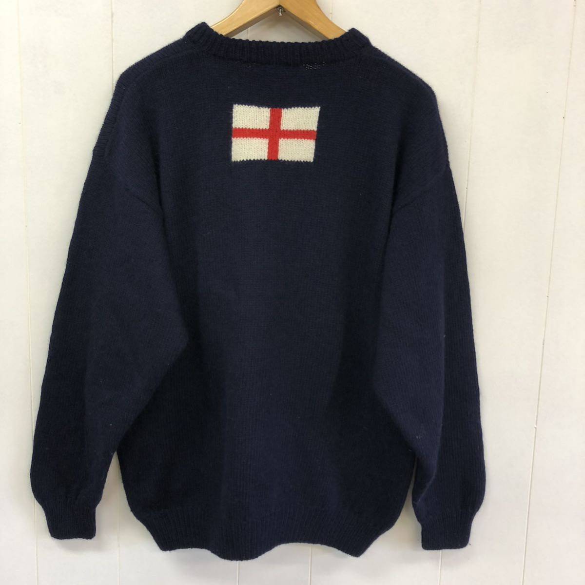 90s dunhill ニット セーター L ネイビー　made in scotland ダンヒル　ビンテージ　アンゴラウール　England オーバーサイズ_画像5