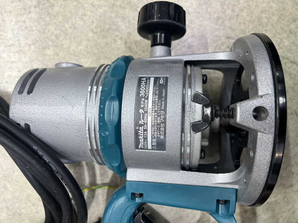 [ б/у инструмент ]makita 3600HA 12mm Roo ta( тормоз есть ) принадлежности * есть инструкция по эксплуатации 